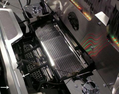 American Car Craft 2003-2007 Hummer H2 - Perforated Header Plate, Polished Stainless Steel 493001