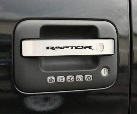 American Car Craft 2010-2014 Ford Raptor - Front Door Handle Pull Plates 4Pc, Brushed Stainless Steel 772014