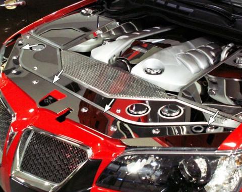 American Car Craft 2008-2009 Pontiac G8/GT - Front Header Plate, Polished Stainless Steel 223003