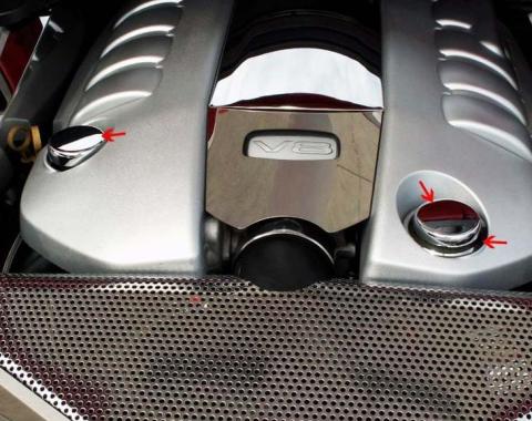 American Car Craft 2008-2009 Pontiac G8/GT- Engine Fluid Cap Cover Kit 3Pc, Triple Plated Chrome 223008