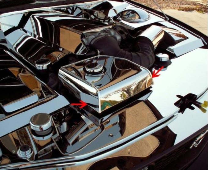 American Car Craft 2005-2009 Mustang V6/GT - Water Tank Cover with cap, Polished Stainless Steel 273015