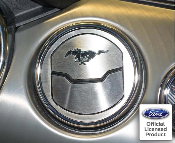 American Car Craft 2015-2020 Mustang 50th - A/C Vent Etched Pony Style Trim Kit 2Pc, Brushed Stainless Steel 271053