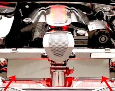 American Car Craft 1997-2004 C5/Z06 Corvette - Air Tunnel Cover for Stock Intake System, Polished Stainless 033061
