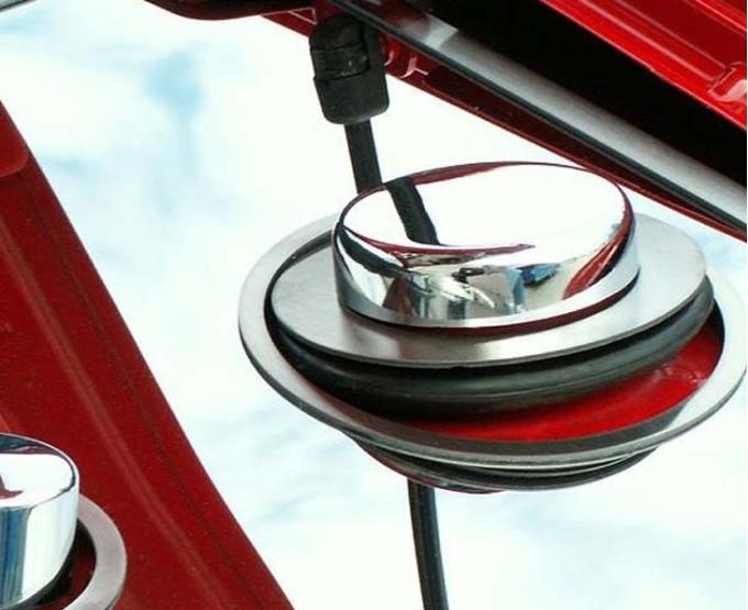 American Car Craft 2008-2009 Pontiac G8/GT - Shock Tower Dome Covers 4Pc, Polished Stainless Steel 223006