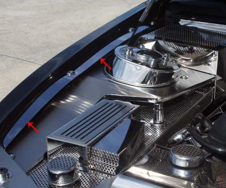 American Car Craft 2010-2012 Mustang GT - Fender Top Caps, Polished Stainless Steel 273033