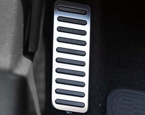 American Car Craft 2015-2020 Mustang - Dead Pedal Trim Plate, Stainless Steel (Brushed) 271034