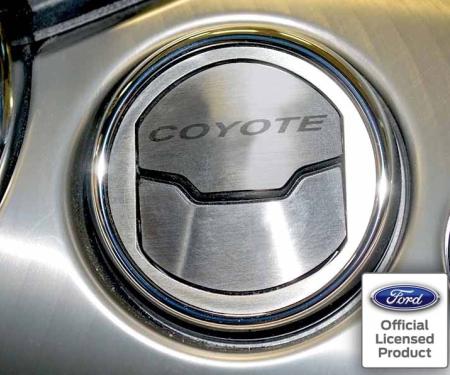 American Car Craft 2015-2020 Mustang 50th - A/C Vent Trim Kit Brushed with Etched Coyote 2Pc, Stainless Steel 271061