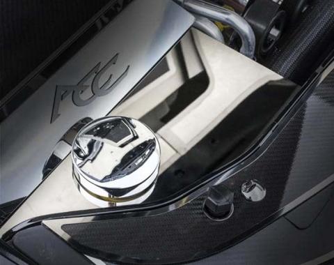 American Car Craft 2015-2023 Dodge Hellcat - Anti-Lock Brake Cover with Chrome Cap, Polished Stainless Steel (Charger Hellcat) 333025