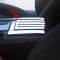 American Car Craft 2010-2014 Mustang - Rear Center Console Cover Slotted/Carbon Fiber, Polished Stainless Steel 271030