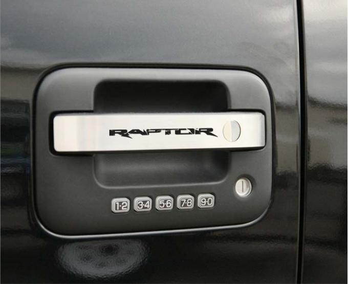 American Car Craft 2010-2014 Ford Raptor - Door Handle Pull Plates 8Pc, Brushed Stainless Steel 772006