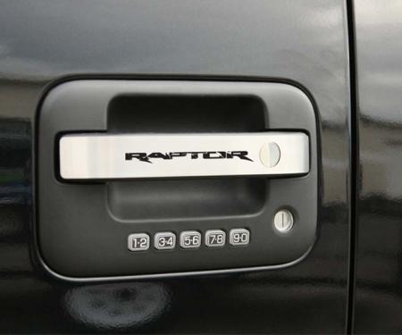American Car Craft 2010-2014 Ford Raptor - Door Handle Pull Plates 8Pc, Brushed Stainless Steel 772006