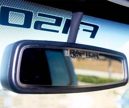American Car Craft 2010-2014 Ford Raptor - Rear View Mirror Trim with Etched RAPTOR, Brushed Stainless 771002