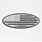 American Car Craft 1999-2007 Ford F250/F350 Tailgate Emblem Replacement- Carbon fiber Base with Brushed American Flag Top Plate 782108