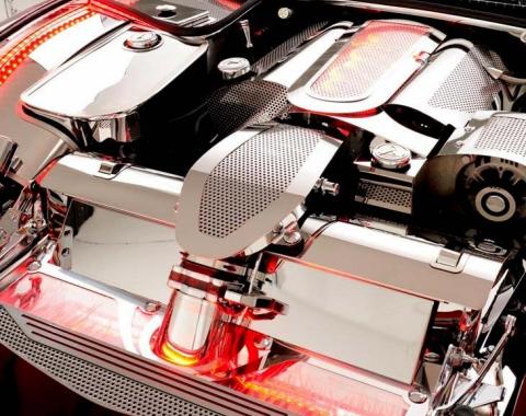 American Car Craft 1997-2004 C5/Z06 Corvette - Stock Air Tube Cover, Perforated Stainless Steel 033067