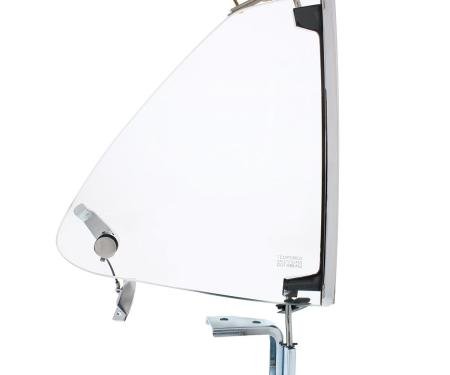 United Pacific Quarter Window Assembly w/Clear Glass For 1969-70 Ford Mustang Fastback - R/H 110646