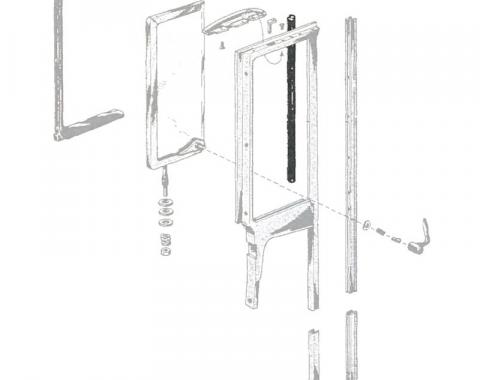 Dennis Carpenter Back Edge of Vent Window Seals - Crown Victoria - Convertible - 1955-56 Ford Car B5A-7621450-PR