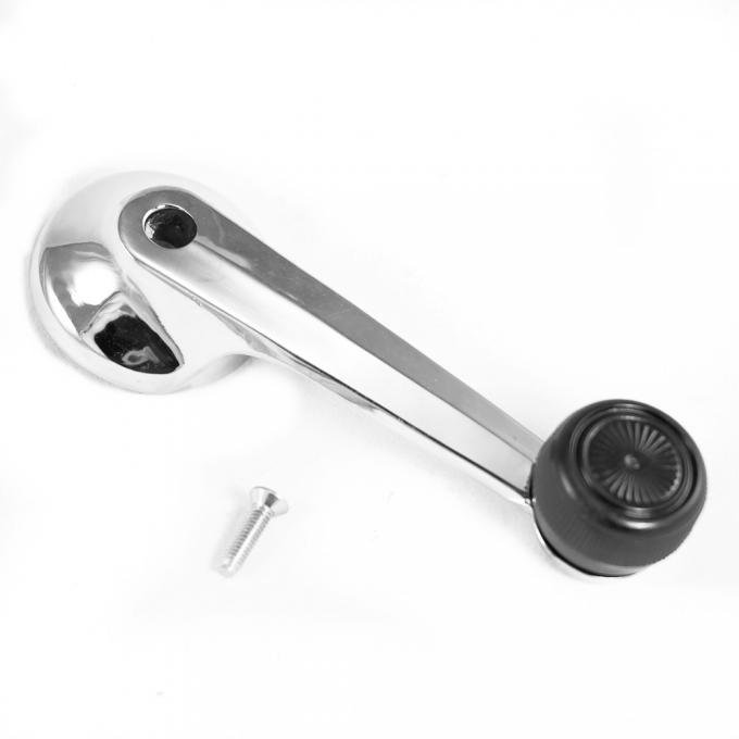 Pony Enterprises 1979-1993 Mustang Chrome Window Crank Handle + Black Knob 653