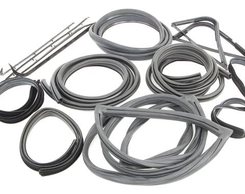 AMD Complete Weatherstrip Seal Kit (14pcs), 67-70 F-Series Pickup w/ Weatherstrip Trim Groove X599-4567-1S