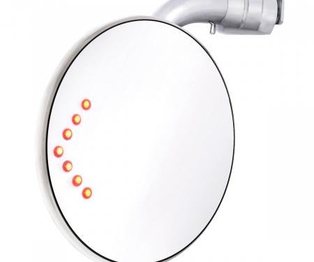United Pacific 4" Peep Mirror w/LED Turn Signal C5001-LED