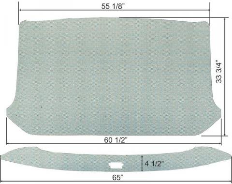 Dennis Carpenter Headliner Kit - Perforated - w/o wrap around rear glass - Unibody Only - 1961-63 Ford Truck C1TB-6651968-A