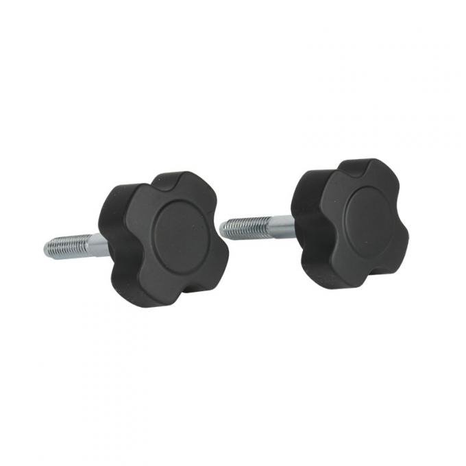 Dennis Carpenter Windshield Knobs - Satin Black - 1966-77 Ford Bronco C6TZ-9603818-BLK