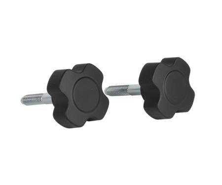 Dennis Carpenter Windshield Knobs - Satin Black - 1966-77 Ford Bronco C6TZ-9603818-BLK