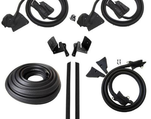 Lincoln Mark V 2 Door Coupe Body Weatherstrip Seal Kit, 1977-1979