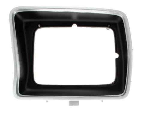 AMD Headlight Bezel, Silver/Black, Square, LH, 78-79 F100 F150 F250 Bronco X145-4578-1L