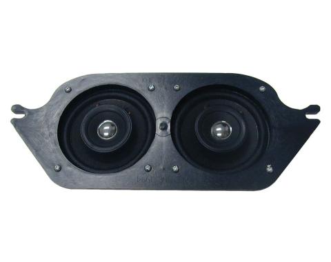 Ken Harrison Speaker Assembly, w/ Dual 4" Speakers, 67-68 Mustang