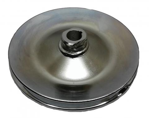 Lares Single V-Belt Chrome Power Steering Pump Pulley 160