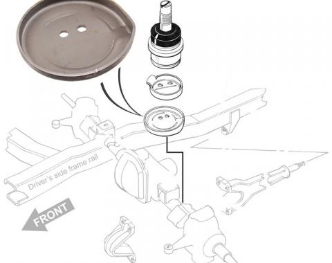 Dennis Carpenter Coil Spring Bottom Plate - 1976-77 Ford Truck     D6TZ-5A307-C