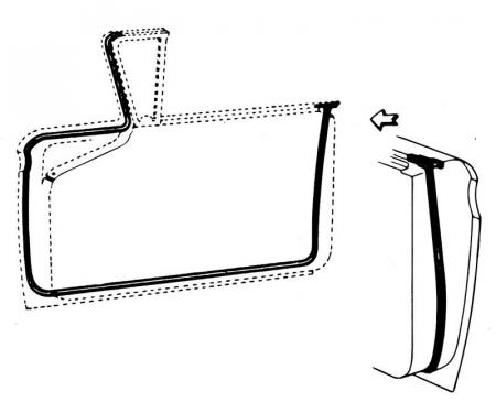 Dennis Carpenter Door Seal Kit - Hardtop & Convertible - 1959 Ford Car B9A-7620530-PR