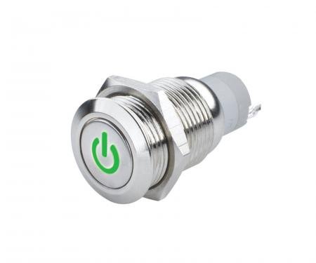 Oracle Lighting Pre-Wired Power Symbol On/Off Flush Mount LED Switch, Green 2009-004