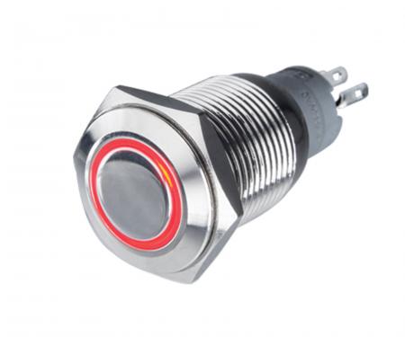 Oracle Lighting Pre-Wired Momentary Flush Mount LED Switch, Red 2039-003