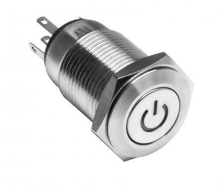 Oracle Lighting Pre-Wired Power Symbol On/Off Flush Mount LED Switch, UV/Purple 2009-007