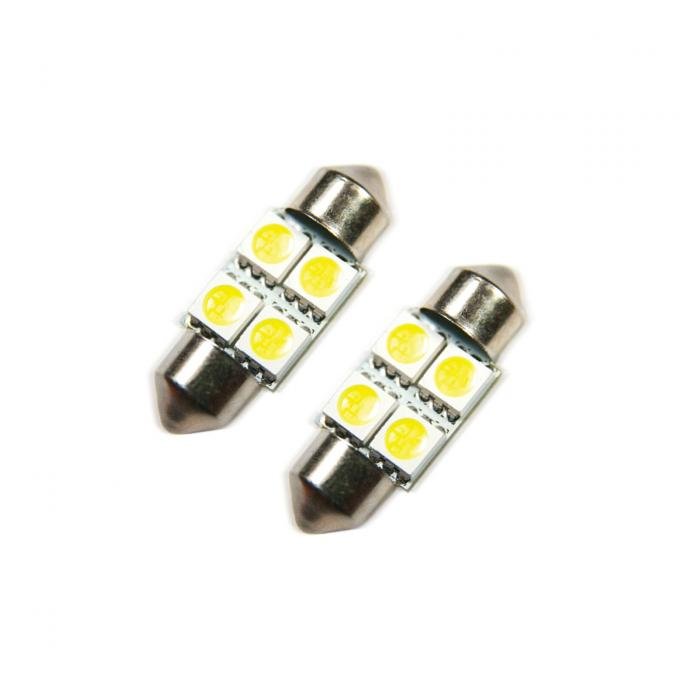 Oracle Lighting 33mm 4 LED 3-Chip Festoon Bulbs, Cool White, Pair 5203-001