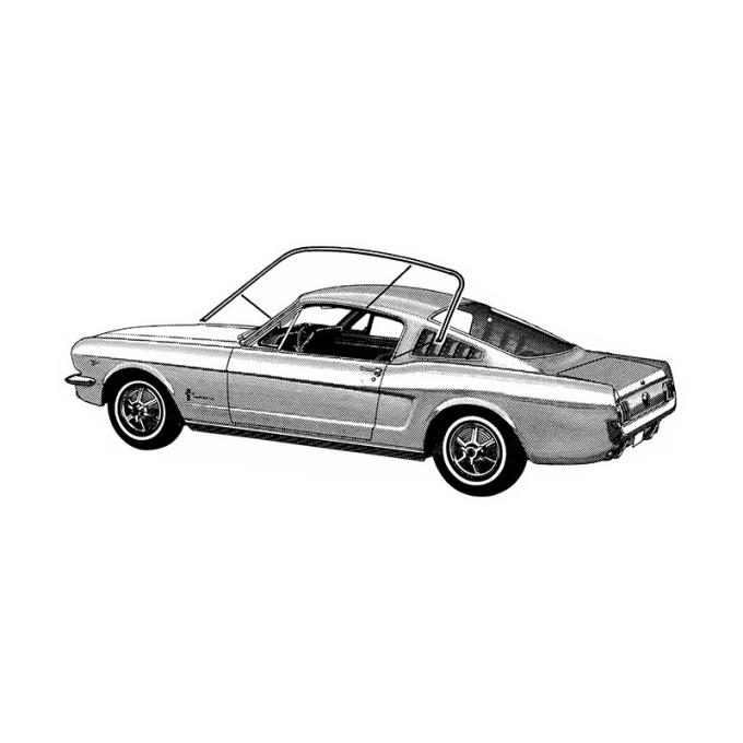 Daniel Carpenter 1965-66 Roof Rail w/s - Fastback C5ZZ-6351222