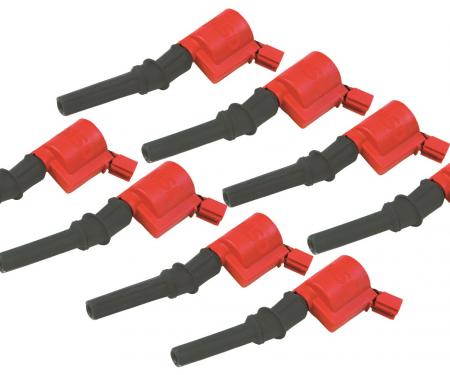 MSD Ignition Coil, Blaster, Ford 2-Valve V8, Red, 8-Pack 82428