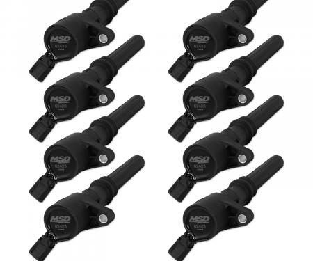 MSD Ignition Coil, Blaster, Ford 2-Valve V8, Black, 8-Pack 824283