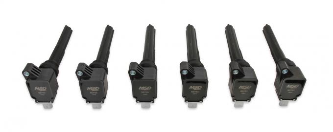 MSD Ignition Coil, Ford EcoBoost, 3.5L V6, Black, 6-Pack 827063
