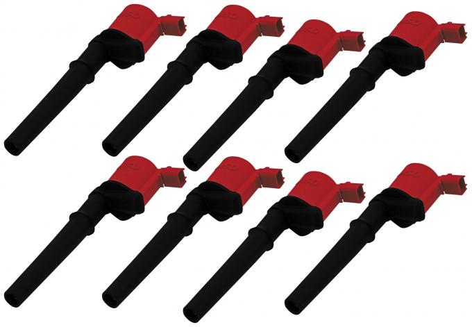 MSD Ignition Coil, Blaster, Ford 4-Valve V8, Red, 8-Pack 82448