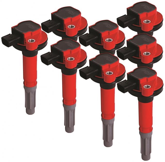 MSD Ignition Coil, Blaster, Ford 5.0L Coyote, Red, 8-Pack 82488