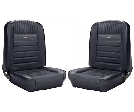TMI 1965-1966 Mustang Convertible, Deluxe Pony Upholstery, Full Set with Bucket Seats | White