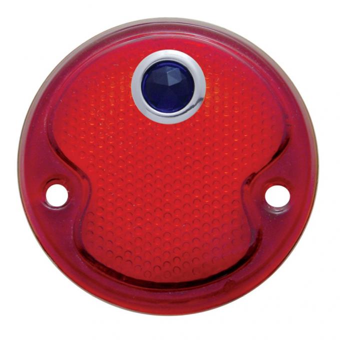 United Pacific Tail Light Glass Lens With Blue Dot For 1932 Ford Car & Truck, US Made A5002US