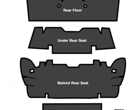 ACC 1967-1970 Mercury Cougar Coupe Sound Deadener 7pc EVA