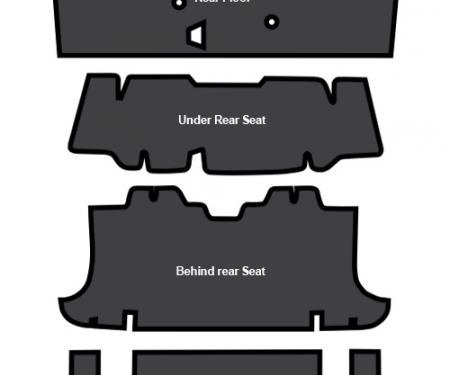 ACC 1971-1973 Mercury Cougar Convertible Sound Deadener 7pc EVA