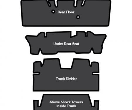 ACC 1965-1973 Ford Mustang Coupe Sound Deadener 8pc EVA