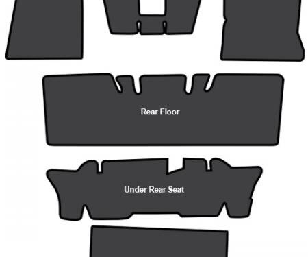 ACC 1965-1973 Ford Mustang Convertible Sound Deadener 6pc EVA