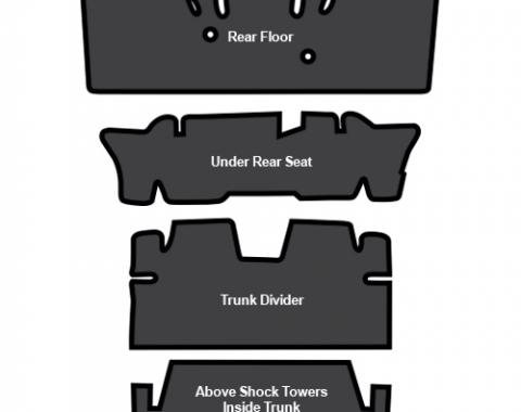 ACC 1965-1973 Ford Mustang Coupe Sound Deadener 8pc EVA