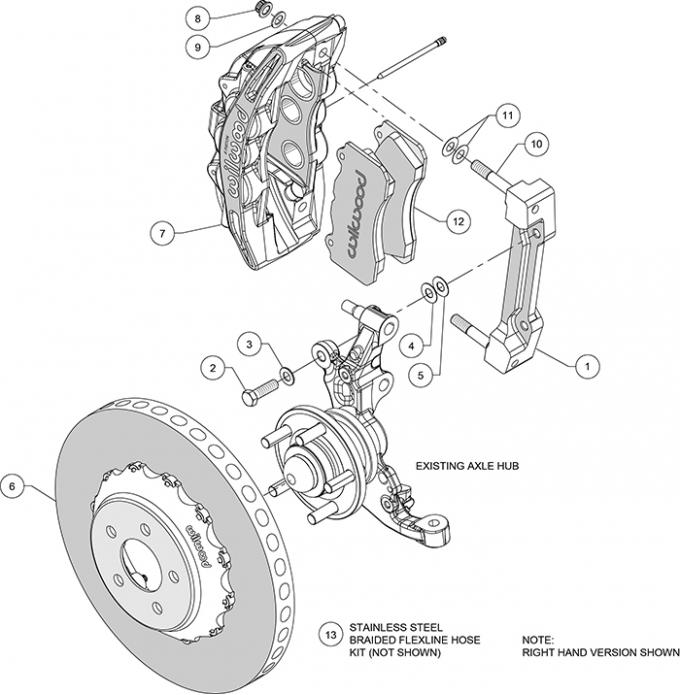 Wilwood Brakes 2015-2018 Ford Mustang SX6R WCCB Carbon-Ceramic Big Brake Front Brake Kit 140-15356-CSIC